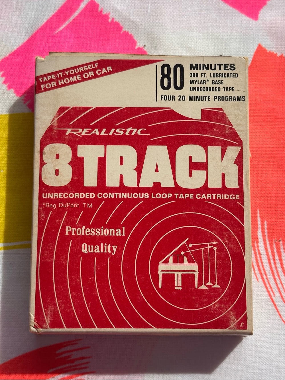 Vintage Realistic 8-Track Blank Tape Cartridge (80 Minutes)
